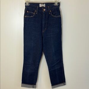 Agolde Blue Straight Leg Jeans Classic Design
